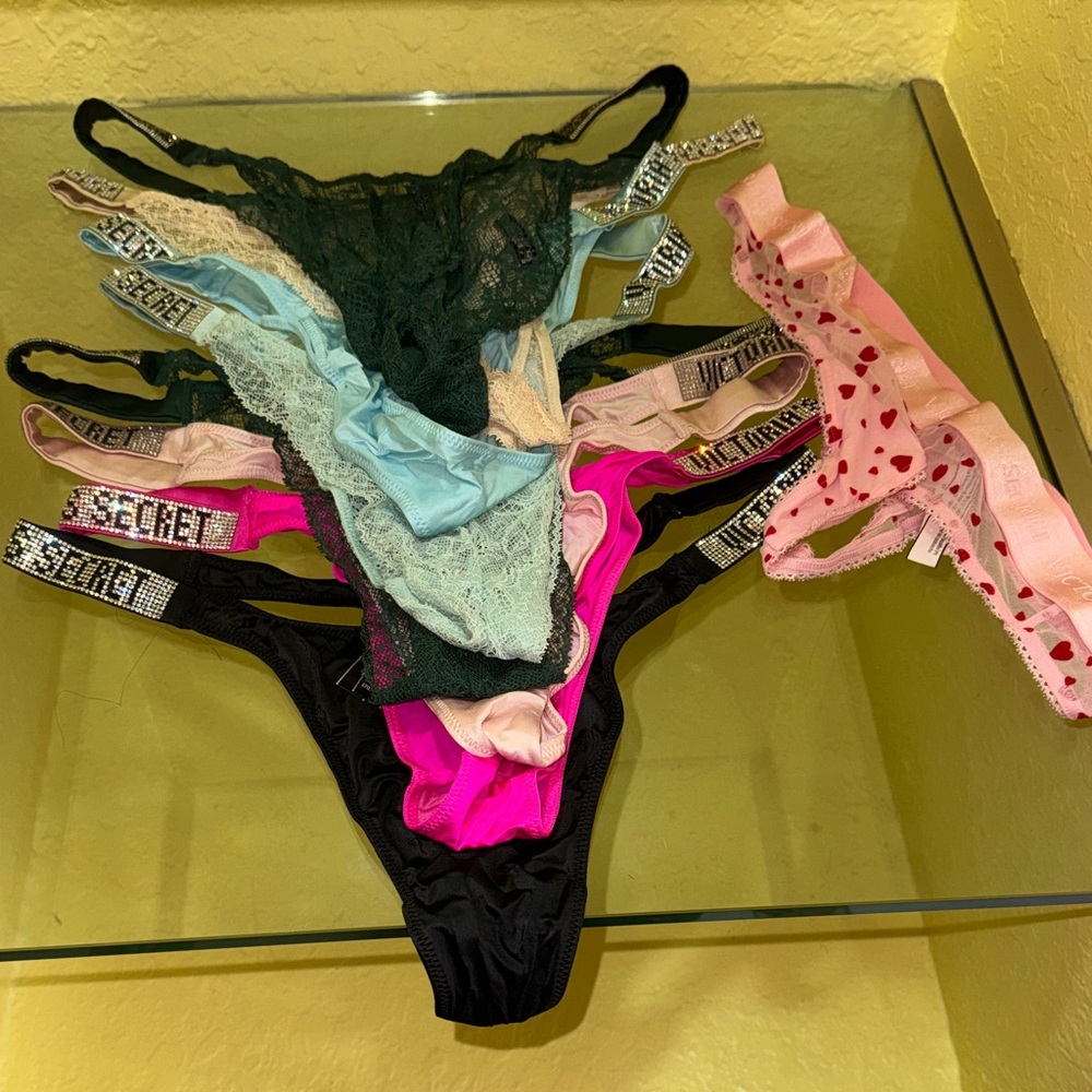 Victoria's Secret Assorted Lace and Cotton Panties ALL BRAND NEW size lg and xl